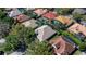 Overhead view of the residential area showcasing tree-lined streets, diverse home styles, and lush landscaping at 8912 Heritage Bay Cir, Orlando, FL 32836