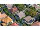 Community aerial view highlights the property's location with mature trees and screened pools at 8912 Heritage Bay Cir, Orlando, FL 32836