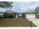 Inviting single-story home featuring a well-maintained lawn and an attached two-car garage at 1415 Meadowlark St, Longwood, FL 32750