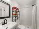 Modern bathroom with subway tile shower, updated vanity, and tile floors at 1638 Mount Vernon St, Orlando, FL 32803