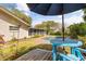 Outdoor view of a private backyard featuring a refreshing swimming pool and relaxing lounge area at 2508 Osage Trl, Fern Park, FL 32730