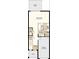 Floor plan showcases the layout, including the foyer, kitchen, great room, half bath, and garage at 3550 Mayfair St, Kissimmee, FL 34758