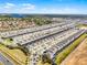 Expansive aerial view of a meticulously planned community showcasing rows of modern homes with lush landscaping and community amenities at 4210 Lana Ave, Davenport, FL 33897