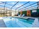 Relaxing covered pool area with a built-in grill and lounge chairs for enjoying the Florida sun at 4210 Lana Ave, Davenport, FL 33897
