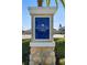 Close-up community sign of Hanover Lakes set upon a stone base at 5052 Blanchard Ct, St Cloud, FL 34772