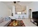 Cozy living room with open floor plan and tile flooring at 7 Sequoia Way, Kissimmee, FL 34758