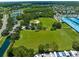 Aerial view of the community park, featuring baseball field, sports fields, and scenic walking trails at 14230 Sunriver Ave, Orlando, FL 32828