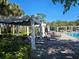 Enjoy relaxing poolside with lounge chairs and shaded pergolas in this inviting community pool area at 193 Old Moss Cir, Deland, FL 32724