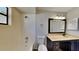 This bathroom features a shower-tub combination and marble countertops at 213 Almaden Ct, Winter Springs, FL 32708
