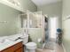 Bright bathroom with a shower stall and modern decor at 2359 Baronsmede Ct, Winter Garden, FL 34787