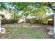 Large backyard with a wooden fence and mature trees, offering a private outdoor space at 2509 Formosa Ave, Orlando, FL 32804