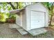 Detached garage with single door and side awning, nestled among trees at 2509 Formosa Ave, Orlando, FL 32804