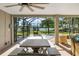 Covered dining area overlooking a waterfront view, ideal for outdoor meals at 2922 Carmia Dr, Orlando, FL 32806