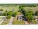 Aerial view of a home with a private pool and solar panels on a large lot with plenty of greenery at 8499 Se 155Th, Summerfield, FL 34491
