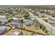 An aerial view of the home's pool and spacious back yard at 8703 Grandee Dr, Orlando, FL 32829