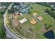 Aerial view of community ball fields, perfect for sports enthusiasts and outdoor activities at 12613 Maribou Cir, Orlando, FL 32828