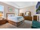 Bedroom with a tray ceiling, large windows, and ample storage space at 1807 Good Neighbor Loop, Kissimmee, FL 34744