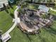 Overhead shot of playground featuring multiple play structures, benches and a walking path surrounded by greenery at 1807 Good Neighbor Loop, Kissimmee, FL 34744