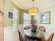 Inviting breakfast nook featuring a round glass table set in a well-lit, cozy space at 2124 Westchester Way, The Villages, FL 32162