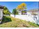 Fenced backyard with lush grass and shade trees provides a private outdoor space at 257 Donegal Ct, Altamonte Springs, FL 32714