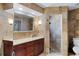 Beautiful bathroom with a large mirror, nice vanity, and glass shower at 257 Donegal Ct, Altamonte Springs, FL 32714