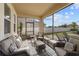 Cozy screened-in patio featuring comfortable outdoor seating, perfect for relaxation at 3087 Somerset Park Dr, Orlando, FL 32824