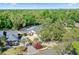 A nice aerial view of a home with a screened in pool and decorative landscaping at 420 Wild Oak Cir, Longwood, FL 32779