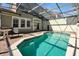 Inviting pool with brick surround and covered lanai area, perfect for leisure and relaxation at 4500 Alberto Cir, Kissimmee, FL 34746