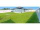 Backyard featuring a fenced in yard with grass and covered patio at 465 Britten Dr, Kissimmee, FL 34758