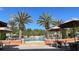 Resort-style pool area with palm trees and comfortable seating, perfect for relaxation and socializing at 801 San Raphael St, Poinciana, FL 34759
