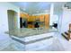Gourmet kitchen features a center island, stainless appliances, and stone backsplash and counters at 871 Blairmont Ln, Lake Mary, FL 32746