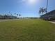 Expansive lawn featuring lush greenery and palm trees under a clear blue sky at 1600 W Lake Parker Dr # D5, Lakeland, FL 33805