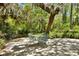 Secluded backyard patio with shade from large oak trees at 245 Country Circle E Dr, Port Orange, FL 32128
