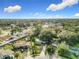 Expansive aerial view showcasing a residential neighborhood with lush greenery and vibrant blue skies at 444 Sunnyview Cir, Orlando, FL 32810