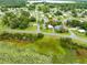 Picturesque aerial view of homes and trees surrounding a serene lake community at 6305 Bass Hwy, St Cloud, FL 34771