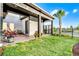 View of backyard with fenced in yard and patio with black trim at 6439 Trailblaze Bnd, St Cloud, FL 34771