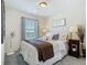 Cozy bedroom with a soft bed, matching nightstands, lamps, and plenty of natural light at 14432 Orchid Island Dr, Orlando, FL 32827