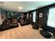 Home theater features large screen, projector, and comfortable seating for a fantastic viewing experience at 1584 Plunker Dr, Davenport, FL 33896