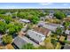 Scenic aerial view of homes near bay and highway, surrounded by lush greenery and trees at 205 Twisting Trl, Orlando, FL 32825