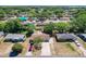 This aerial view highlights a well-maintained property with a spacious backyard and convenient neighborhood access at 2342 Linda St, Lake Wales, FL 33898