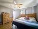 Bedroom with hardwood flooring and a ceiling fan at 2342 Linda St, Lake Wales, FL 33898