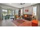 Cozy living room with natural light, modern furnishings, and access to the screened-in lanai at 2451 Spring Breeze Dr, Leesburg, FL 34748