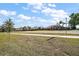 Suburban streetscape with well-maintained lawns and sidewalks under a bright, partly cloudy sky at 2451 Spring Breeze Dr, Leesburg, FL 34748