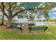 Relaxing lakeside view featuring park benches overlooking the tranquil lake and a private dock with gazebo at 3107 Troy Dr, Orlando, FL 32806