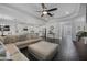 Spacious living area open to the kitchen with modern finishes at 3893 Wind Dancer Cir, St Cloud, FL 34772