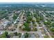 An aerial view captures a sprawling residential area with tree-lined streets and varied architectural styles of single-Gathering homes at 6031 W Ridgewood Ave, Orlando, FL 32835