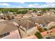 Aerial view of a residential community featuring well-maintained houses, manicured lawns, and tree-lined streets at 613 Nuevo Leon Ln, The Villages, FL 32159