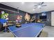 The game room features a ping pong table, basketball game, TV and entertaining video game themed decor at 7012 Oakwood St, Davenport, FL 33837