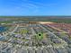 A birds eye view pinpoints a home within a large residential community with nearby lakes at 861 Grazie Loop, Davenport, FL 33837