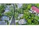 Aerial view of a neighborhood showcasing lush landscaping and well-maintained homes at 1213 Brampton Pl, Lake Mary, FL 32746